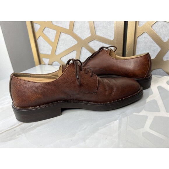 Martin Dingman Italy Oxford Derby Dress Shies Men Uk 8 Us 9 Brown Lace Up Vibram